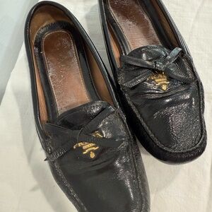 Woman’s Prada Black Leather Loafers